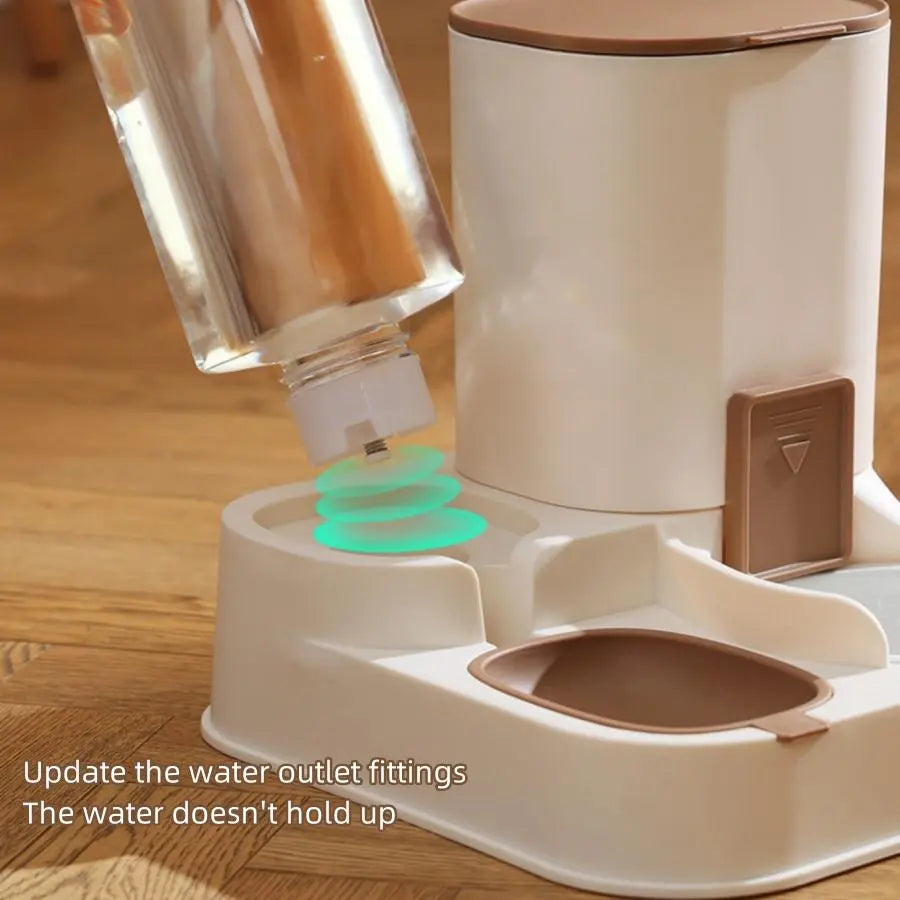 Automatic 2-in-1 Pet Food and Water Dispenser - Large Capacity Feeder for Dogs and Cats - Ideal Holiday Gift for Pet Owners