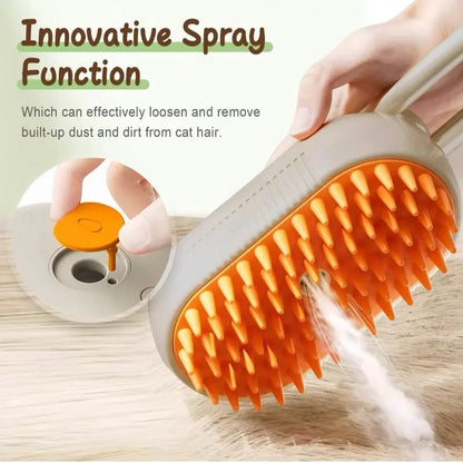 Furevercare Pet Steam Brush for Shedding with Anti-Static Technology and USB Rechargeable Capability for Dogs, Cats, and Other Pets