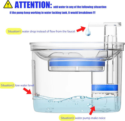 2.2L Automatic Stainless Steel Pet Water Fountain and Dispenser for Dogs and Cats